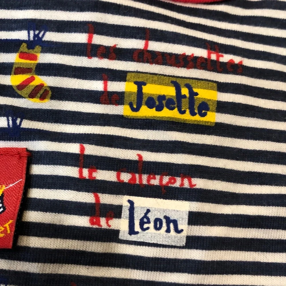 Angel Dear Red and Navy Striped toddler dress - Picture 3 of 3